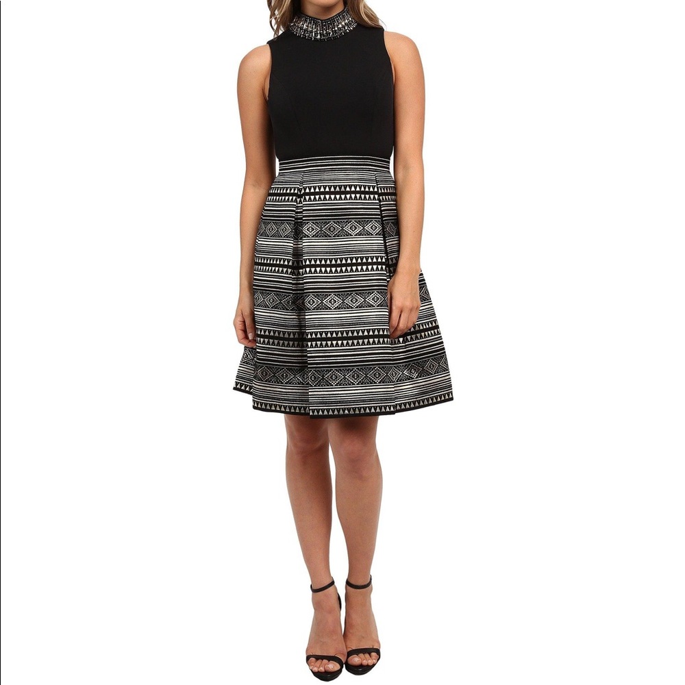 Vince Camuto Cocktail Dress W/ Elegant Beaded Neck